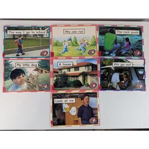 PM Library Early Reader Picture Cards Set of 7 My Little Dog We Go Out A House